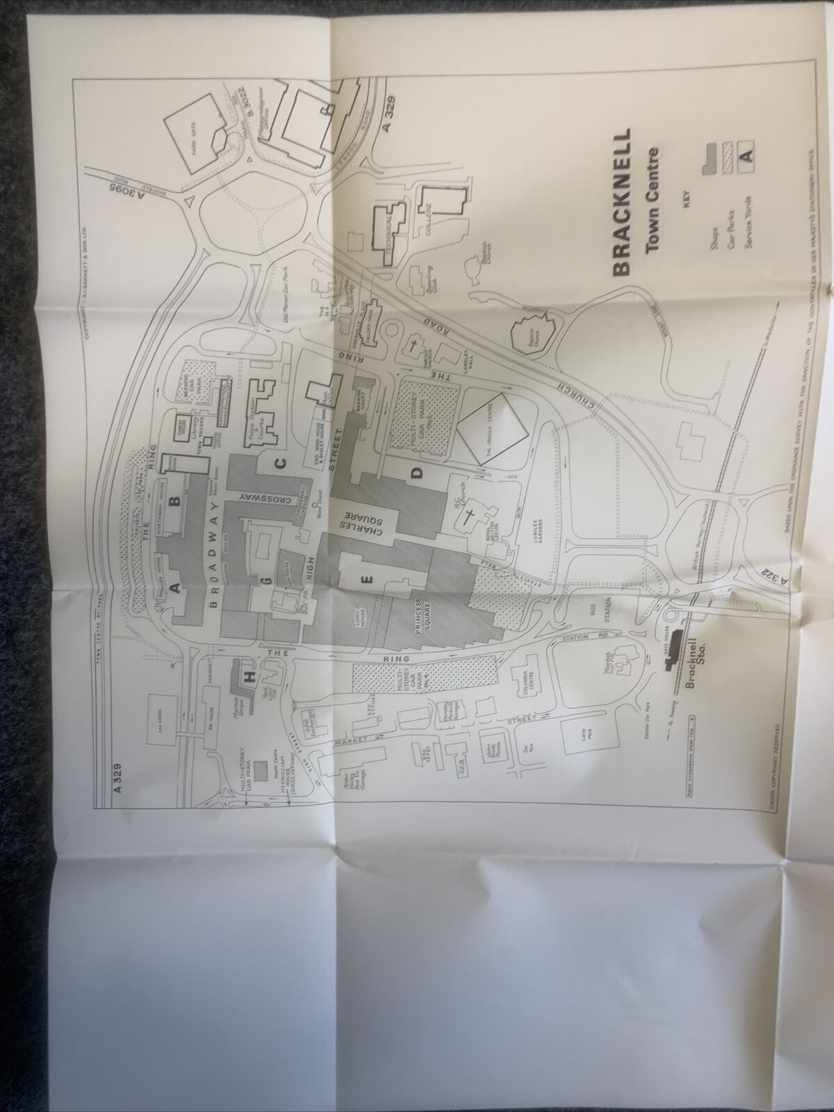 LUTON Bedfordshire - Barnett 1980s? Plan Map - Advertising