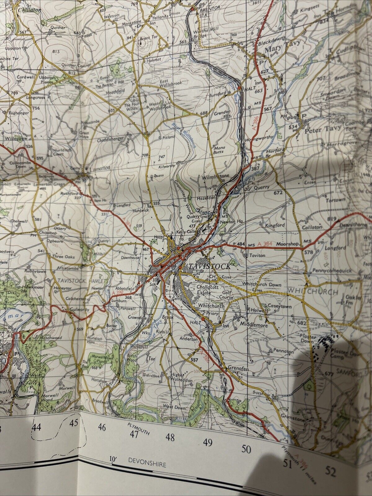 OKEHAMPTON Ordnance Survey Seventh Series Paper One inch 1960 Sheet 175 Chagford