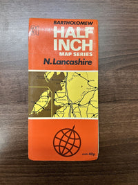 NORTH LANCASHIRE Bartholomew Half Inch Cloth Map 1970 No 31 Isle Of Man Preston