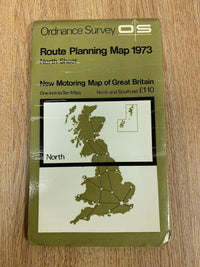 1973 Ordnance Survey Route Planning Map - North Sheet Ten Miles To Inch Scotland