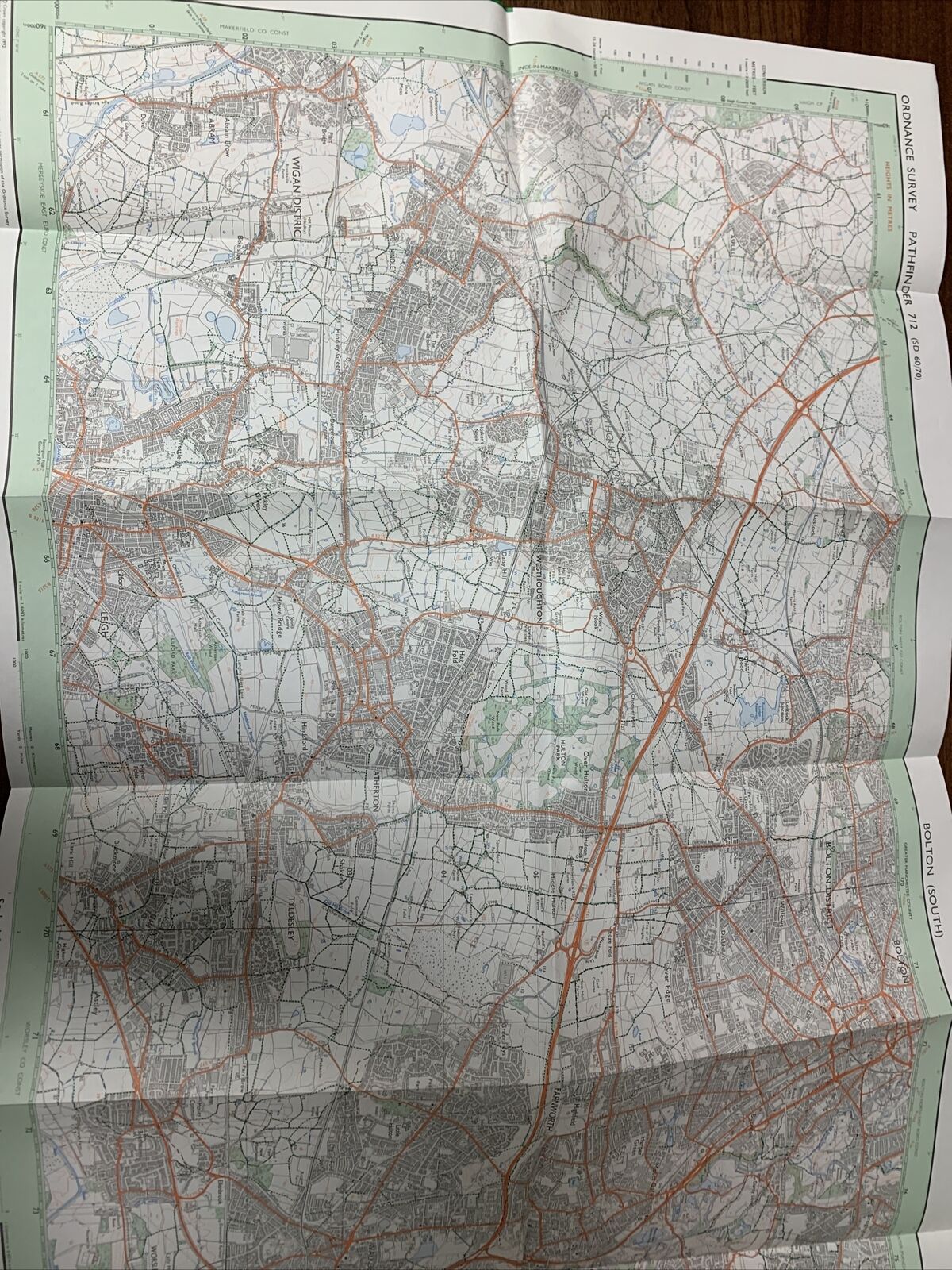 BOLTON South Pathfinder Ordnance Survey 1:25000 1992  No 712 Walkden Aspull