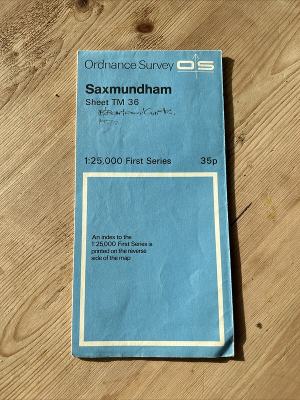 SAXMUNDHAM Ordnance Survey First Series Sheet TM36 1:25,000 1956 Peasenhall