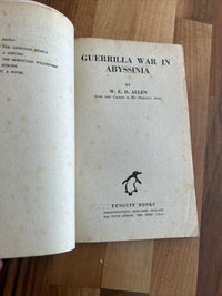 GUERRILLA WAR IN ABYSSINIA by W. E. D. Allen Pub: Penguin Forces Book Club 1943