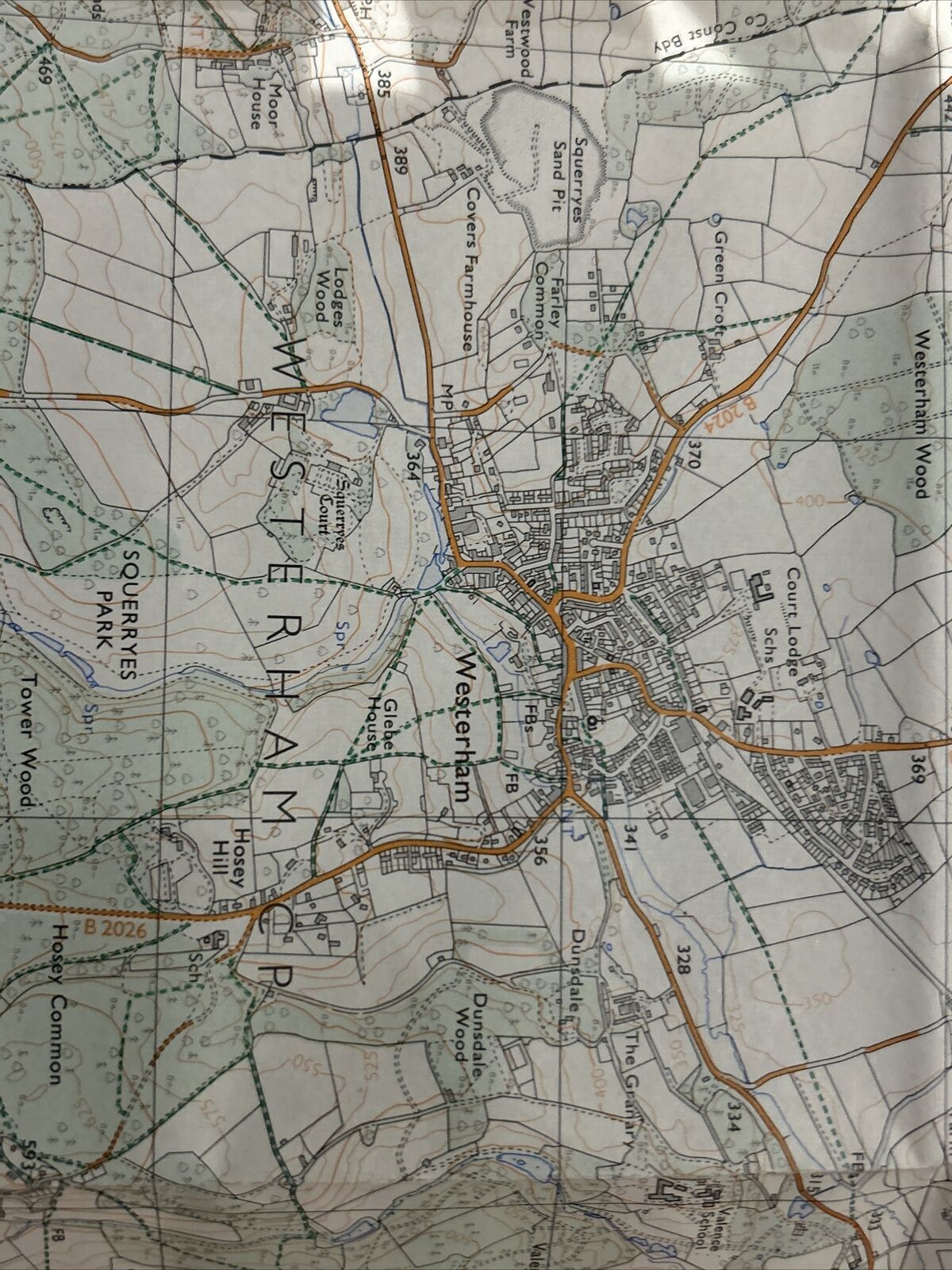 SEVENOAKS Ordnance Survey Second Series Map TQ45/55 1974 Westerham