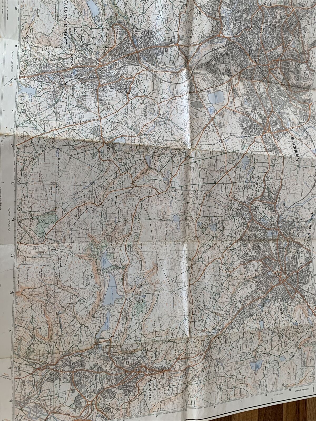 BLACKBURN Darwen Accrington Ordnance Survey 1:25000 Second Series 1978