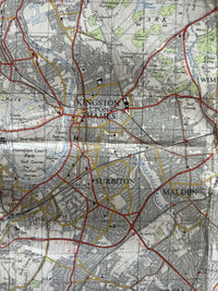 LONDON S W 1959 CLOTH Ordnance Survey One Inch Map No 170 Guildford 7th Series