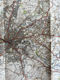 BRISTOL & STROUD Ordnance Survey Paper Map 1946 Sixth Series Sheet 156 Wickwar