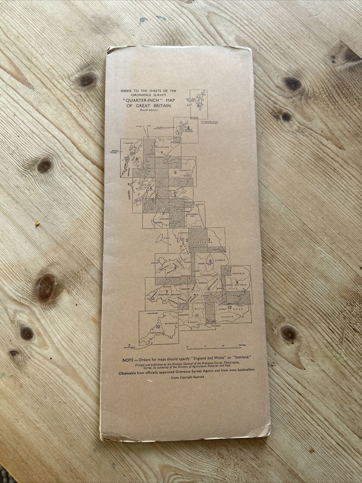 THE FORTH CLYDE & TAY Ordnance Survey Paper Sheet 3 Quarter Inch Map 4th Ed 1946