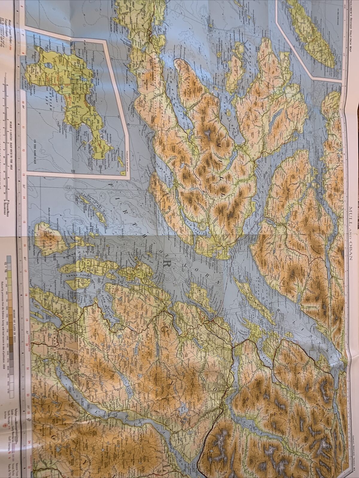 MULL & OBAN Bartholomew - Half Inch Map 1969 No 47 Tiree Lynn Of Lorn Morven