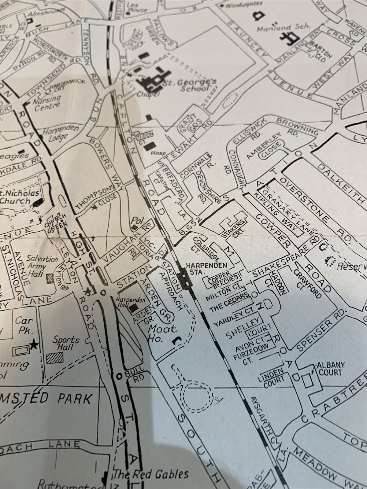 HIGH WYCOMBE Buckinghamshire - Barnett 1980s? Plan Map - Advertising