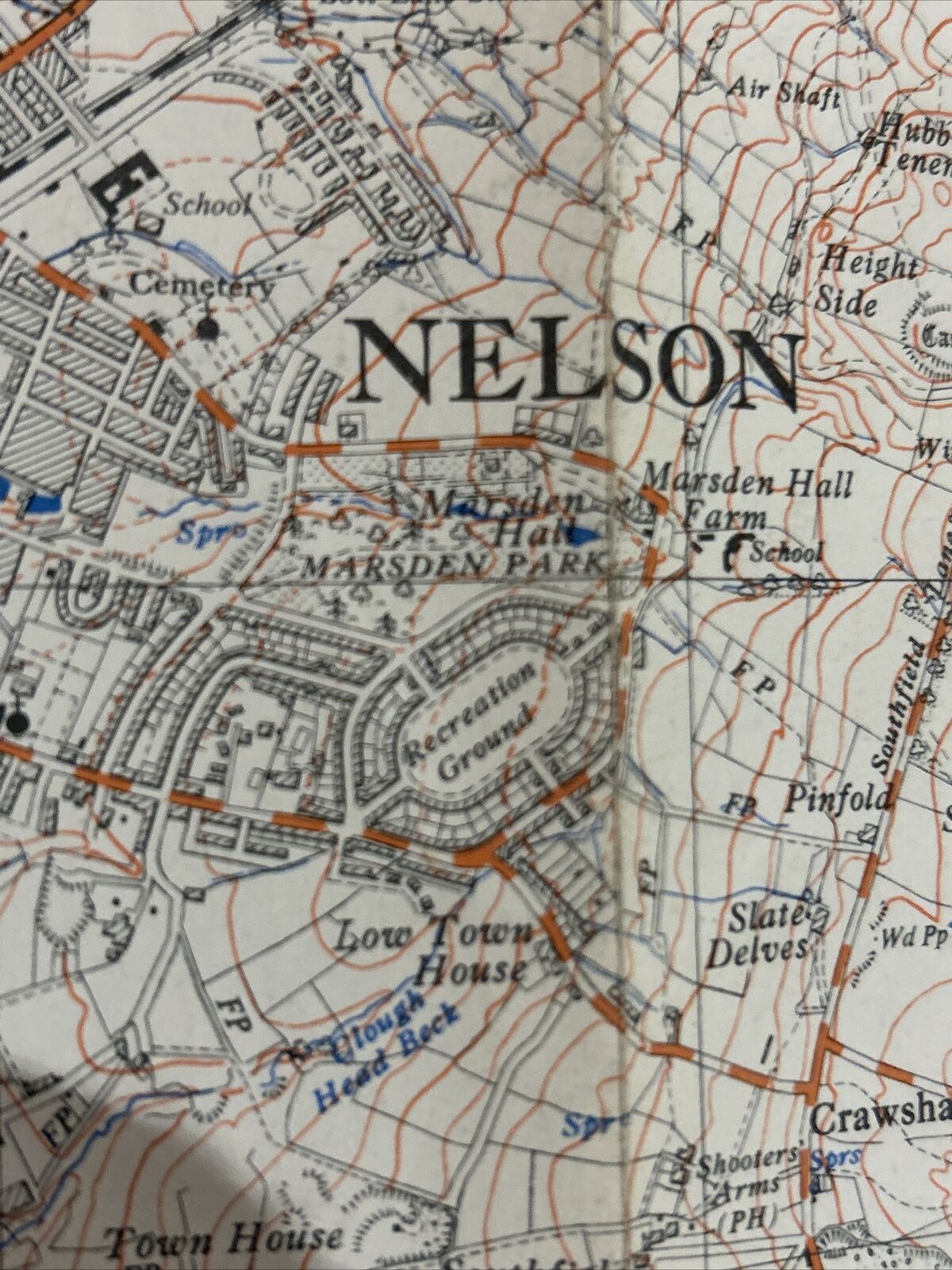 BURNLEY NELSON IGHTENHILL - Ordnance Survey Sheet SD83 1:25000 1954