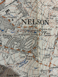 BURNLEY NELSON IGHTENHILL - Ordnance Survey Sheet SD83 1:25000 1954