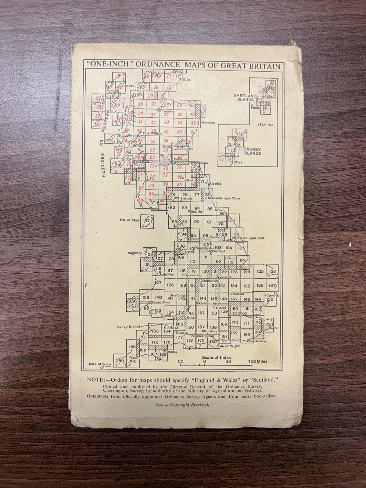 THE CHILTERNS Ordnance Survey Cloth Sixth Series One inch 1945 Sheet 159 Reading