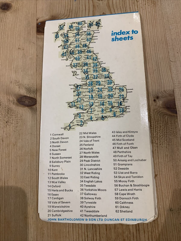 SALISBURY PLAIN Bartholomew - Half Inch Map 1972 No 8 Swindon Aldershot Andover