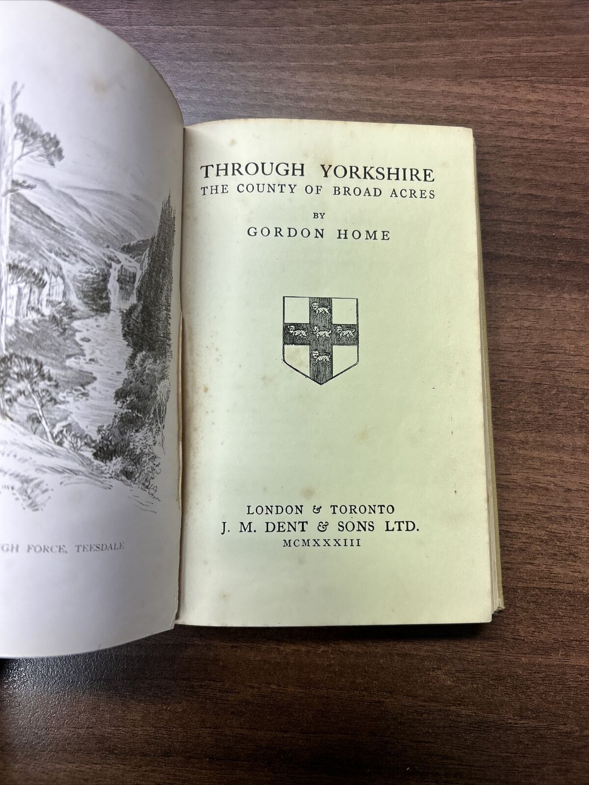 THROUGH YORKSHIRE County Of Broad Acres, Gordon Home, 1933 Hardback Photos