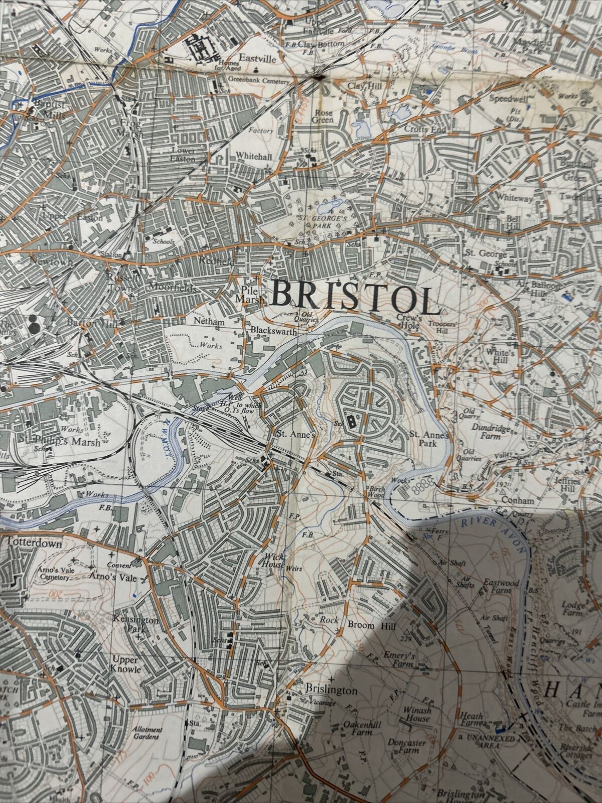 BRISTOL EAST Ordnance Survey 1:25,000 First Series Sheet ST67 1951 Pucklechurch