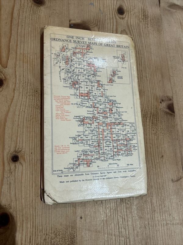 CHICHESTER Ordnance Survey Seventh Series CLOTH 1-inch 1960 Sheet 181 Portsmouth