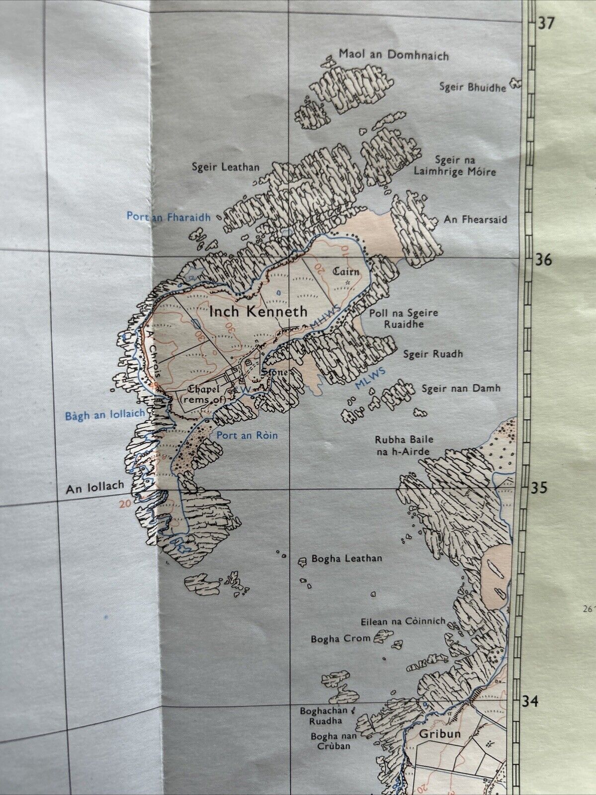 ULVA Ordnance Survey Map Pathfinder 328 1978 Staffa Little Colonsay