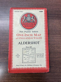 ALDERSHOT Ordnance Survey Sixth Edition One inch 1940 Rev Sheet 169 Reading