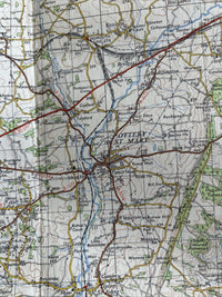 EXETER Ordnance Survey Seventh Series Cloth One inch 1960 Sheet 176 Sidmouth