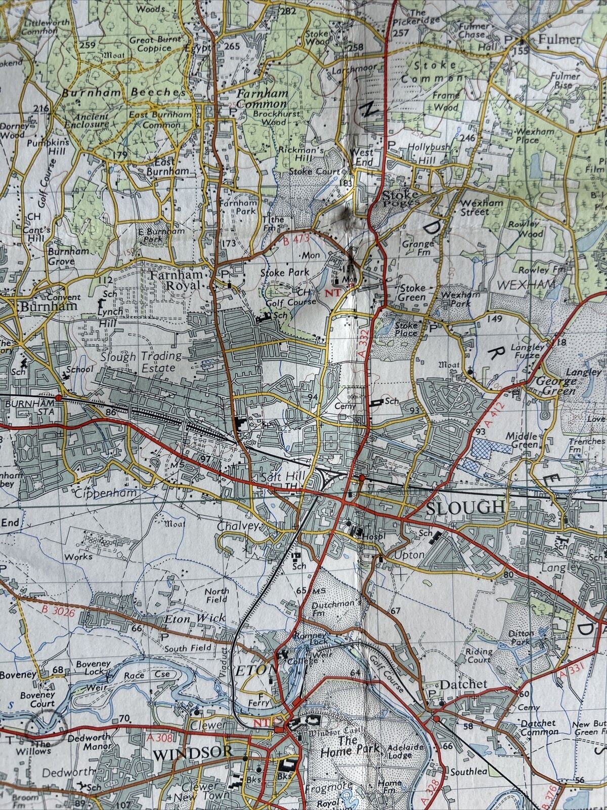 THE CHILTERNS Ordnance Survey Paper Map 1959 CLOTH Seventh Series No 159 Chesham