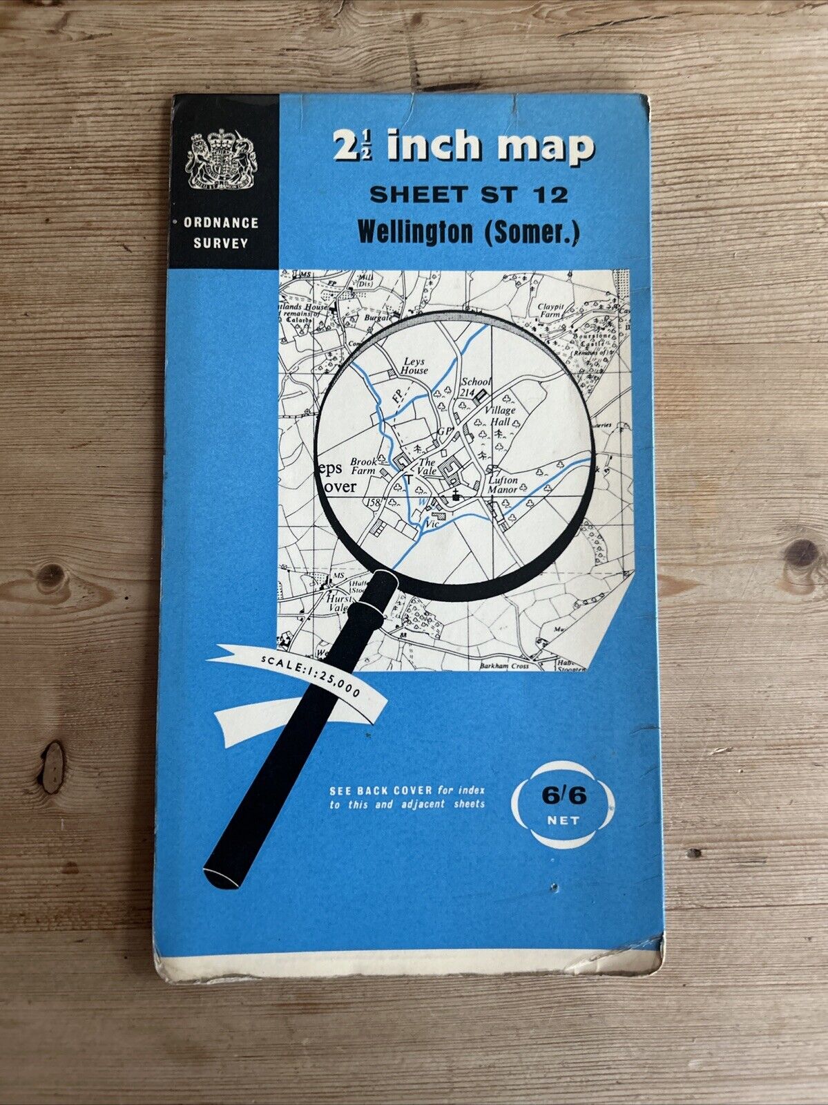 WELLINGTON Somerset Ordnance Survey Sheet ST12 Two & Half Inch MAP 1963 Oake