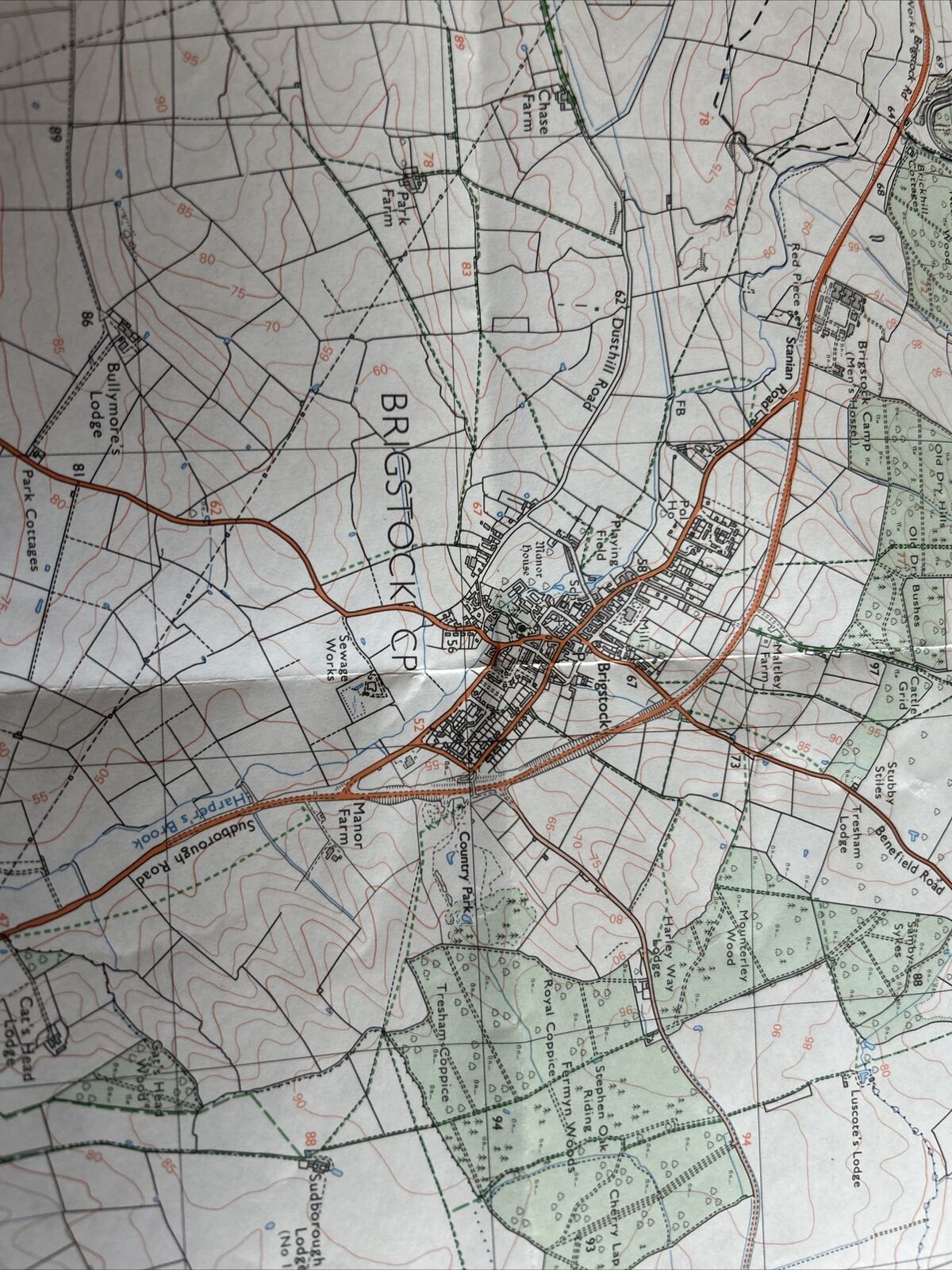 CORBY Brigstock Lowick Rothwell Ordnance Survey Pathfinder Map 938 SP88/98 1989