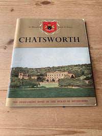 Chatsworth Derbyshire - Guide Book 1960s? Maps Photos History 