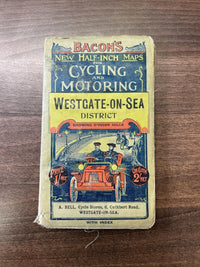 WESTGATE ON SEA District BACONS New Half Inch Map KENT Dover Shows Danger Hills