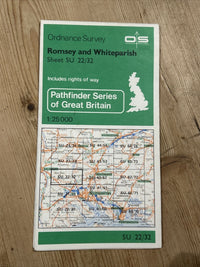 ROMSEY & WHITEPARISH Ordnance Survey Pathfinder Map SU22/32 1977 Shootash