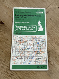 LEDBURY And MUCH MARCLE Pathfinder Ordnance Survey SO63/73 1:25000 1982 Dymock