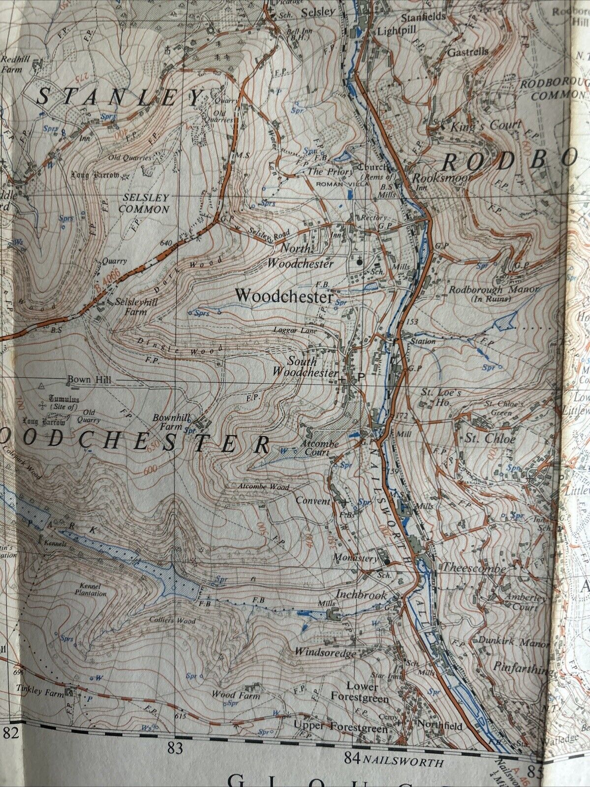 STROUD Ordnance Survey First Series Sheet SO80 1:25,000 1952 Chalfont