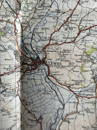 EASTBOURNE Ordnance Survey Paper Sixth Series 1940 Sheet 183 One Inch Uckfield