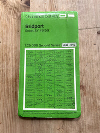 BRIDPORT Ordnance Survey Second Series Map SY 49/59 1977 Litton Cheney