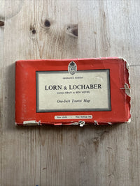 LORN & LOCHABER Ordnance Survey One Inch CLOTH Tourist Map 1959 Oban & Lochaber