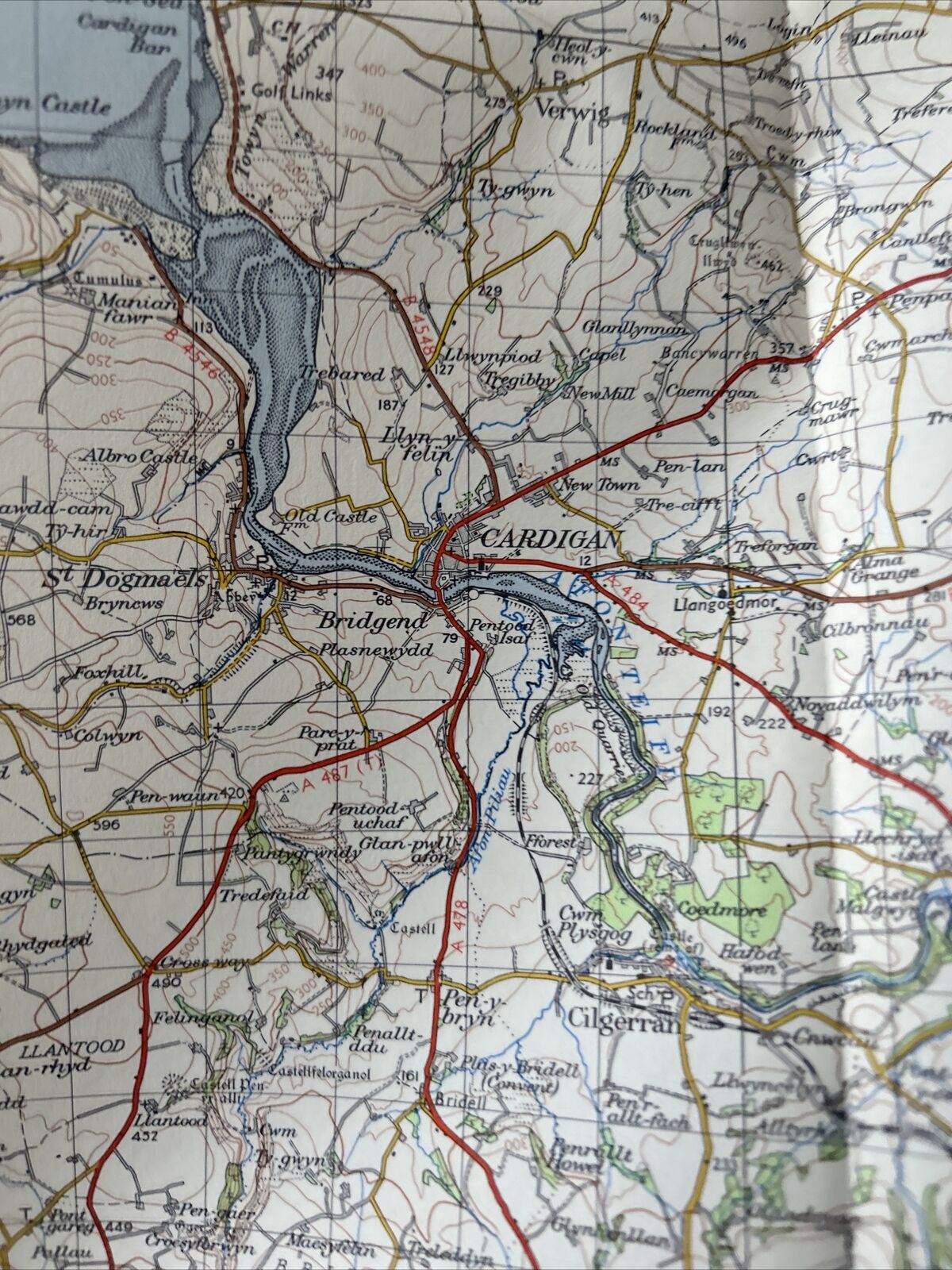 CARDIGAN Ordnance Survey Seventh Series Paper One inch 1952/63 Sheet 139 Nevern