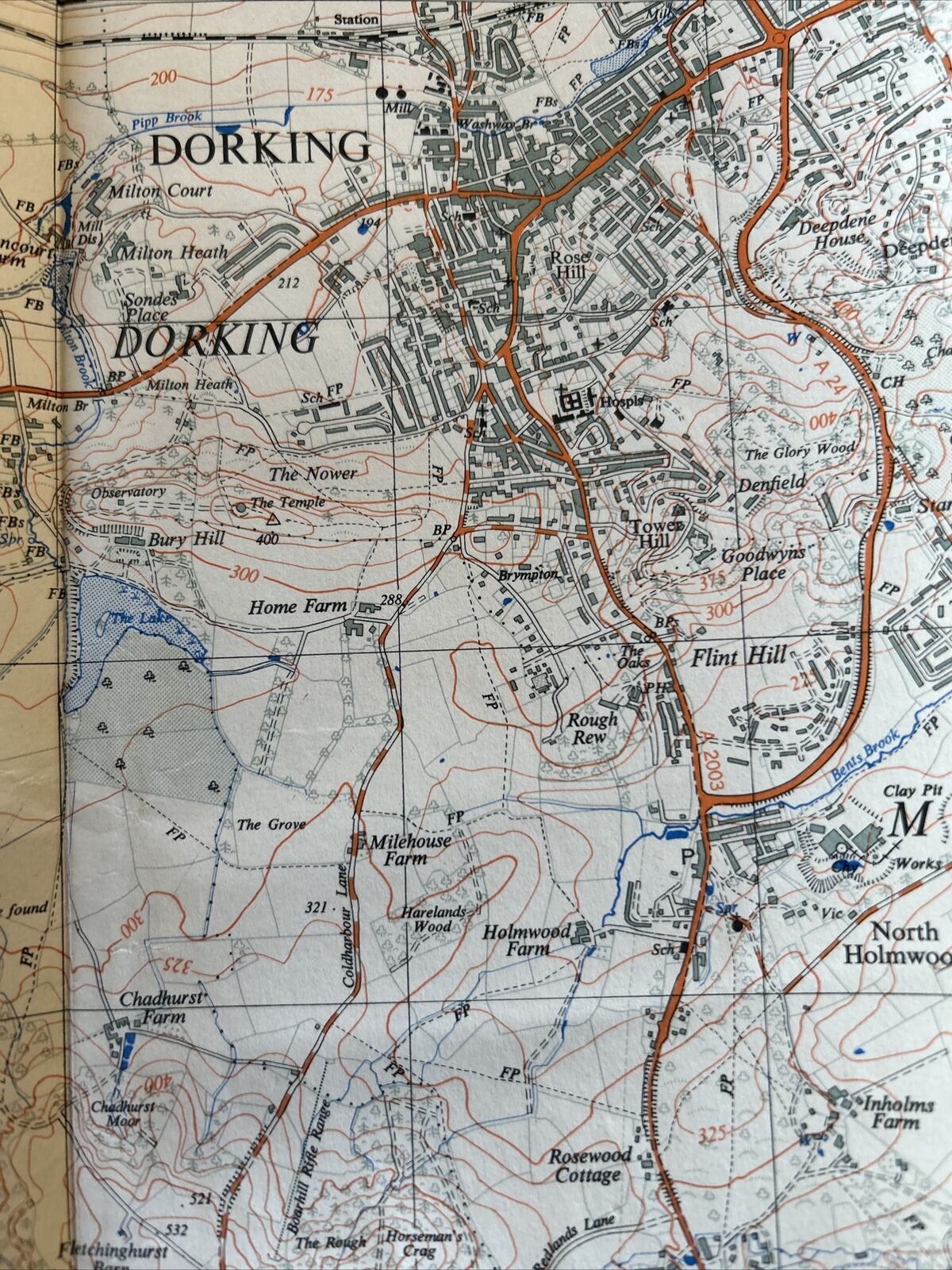 DORKING Capel Ordnance Survey Map 1956 Corr. 1959 2 & Half Inch Sheet TQ14