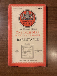 BARNSTABLE Ordnance Survey Sixth Edition One inch 1946 Sheet 163 Paper Cornwall