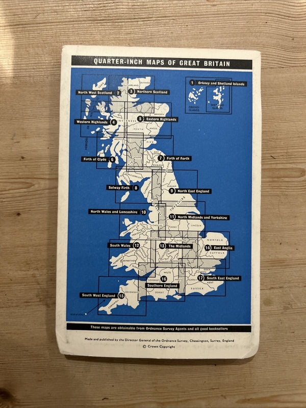 EAST ANGLIA 1962 CLOTH Ordnance Survey Quarter Inch Map Sheet 14 Ipswich Luton