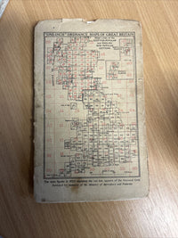 DURHAM Ordnance Survey Cloth One Inch Map 1947 Sixth Edition Sheet 85 Dissected