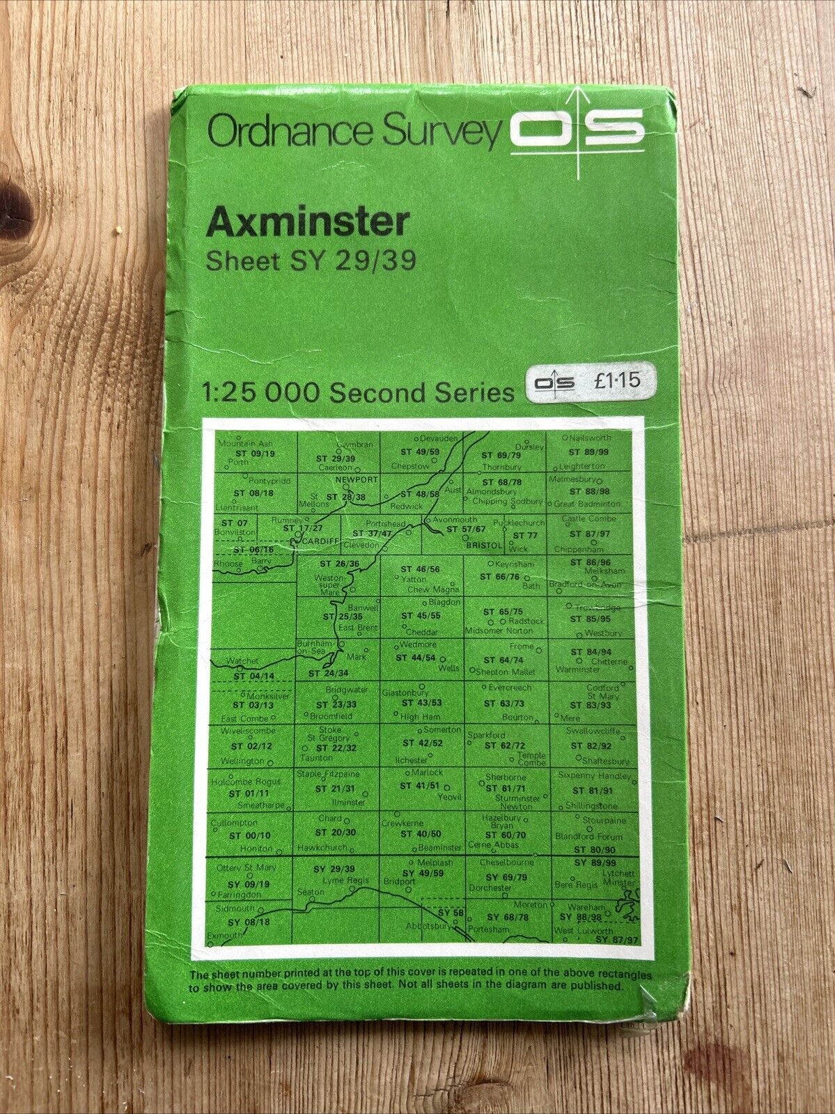 AXMINSTER Ordnance Survey Second Series Map SY 29/39 1973 Lyme Regis Colyton