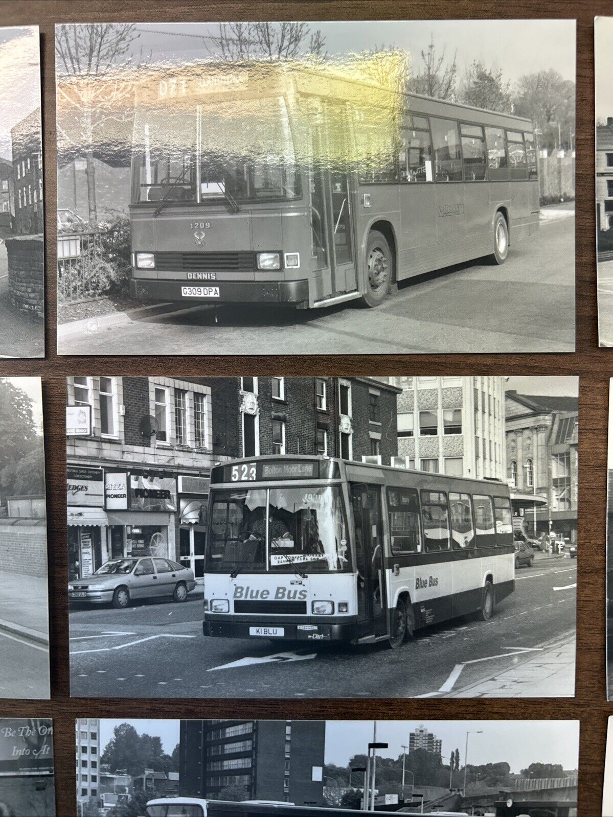 BUSES 6 Black & White Photo Ephemera BUNDLE JOB LOT Bolton Stockport Lancashire