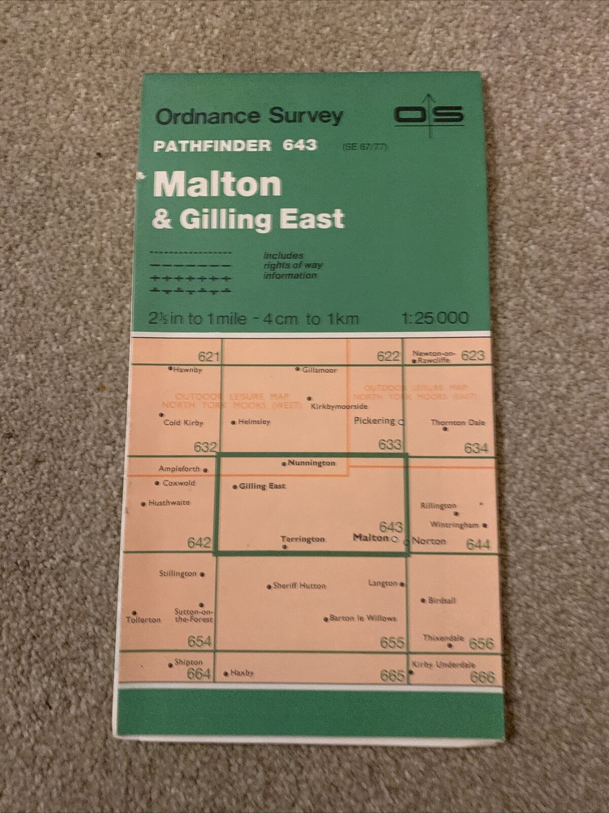 MALTON & Gilling East - Pathfinder Ordnance Survey 1:25000 1987 No 643 Hovingham