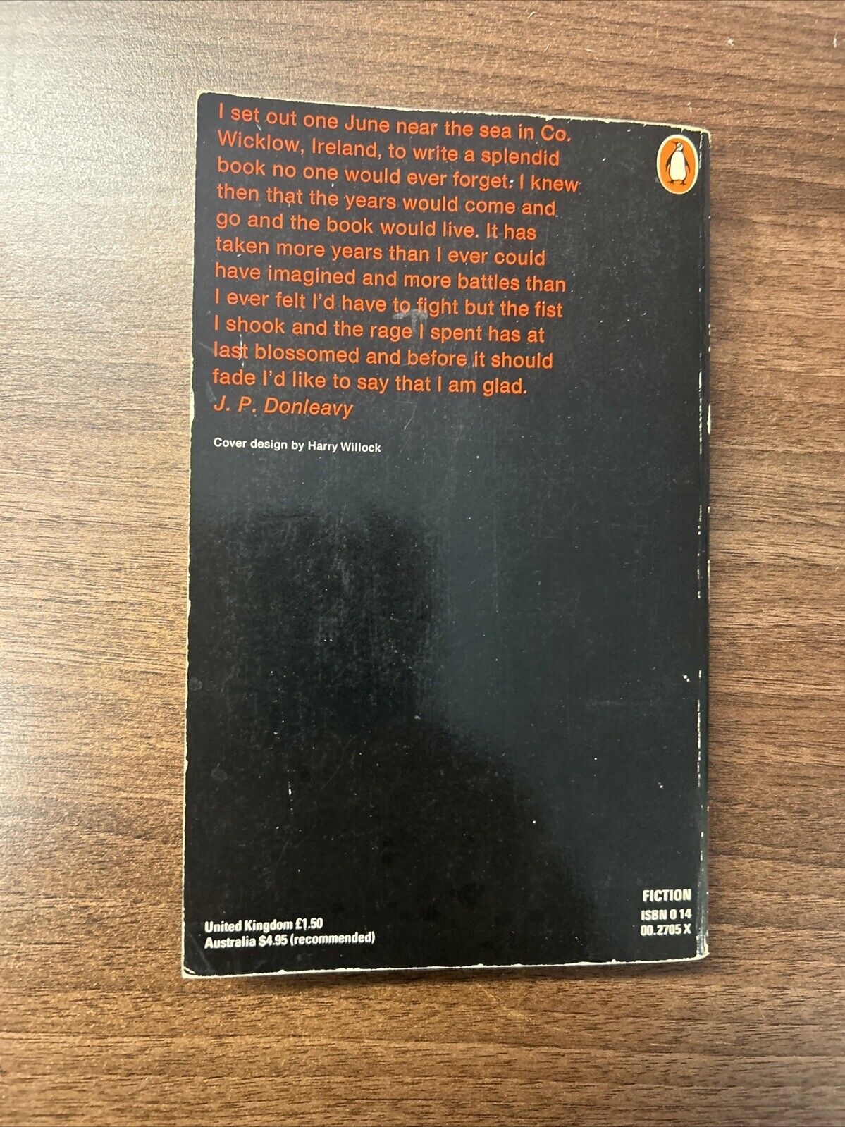 THE GINGER MAN, J P Donleavy, Penguin Books   1979