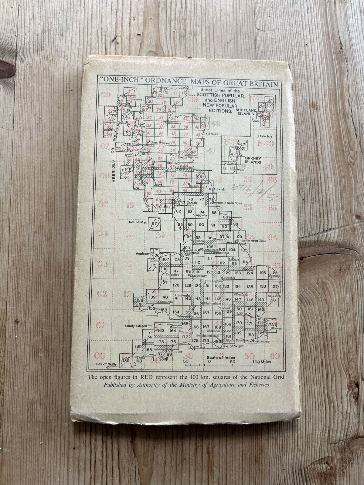 THE SOLENT Ordnance Survey Cloth One Inch Map 1945 Sixth Edition Sheet 180 Wight