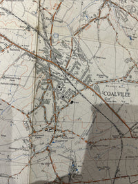 COALVILLE 1951 Ordnance Survey Sheet SK41 2 & Half Inch MAP Shepshed