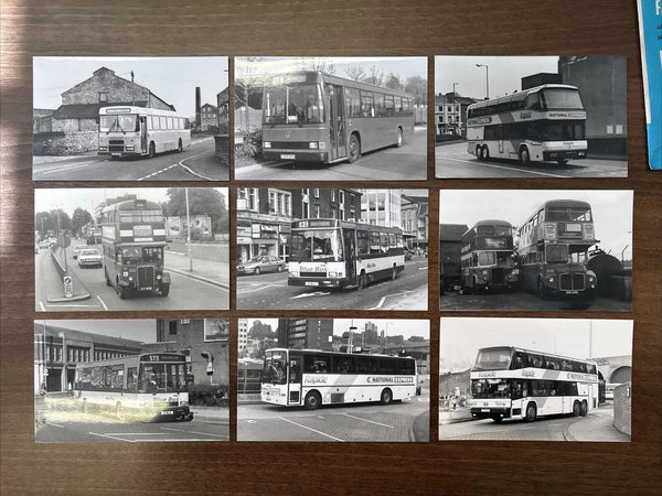 BUSES 6 Black & White Photo Ephemera BUNDLE JOB LOT Bolton Stockport Lancashire