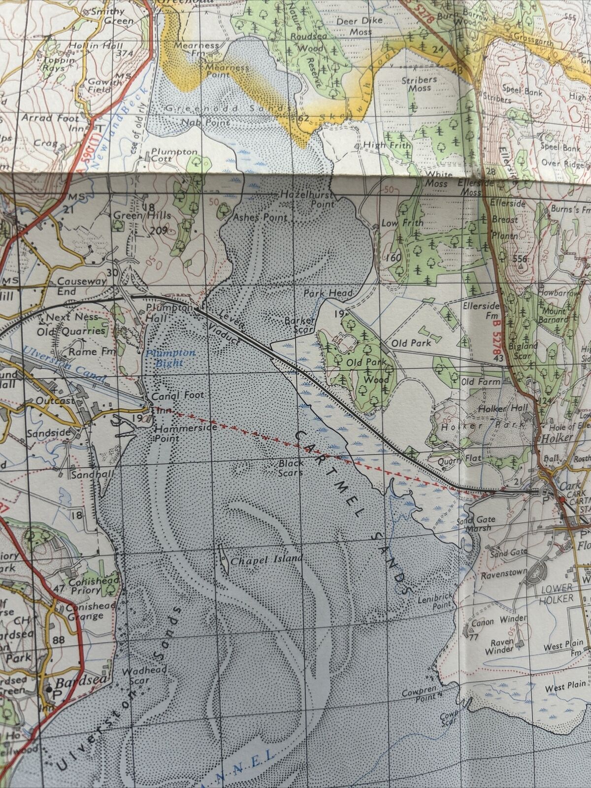 BARROW IN FURNESS Ordnance Survey One Inch Map Sheet 88 Good Condition 1965