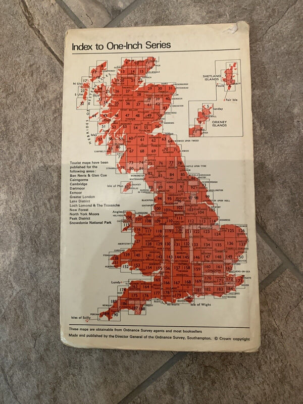 Plymouth Devon - Ordnance Survey Map One Inch 1961 Sheet 187 Tavistock