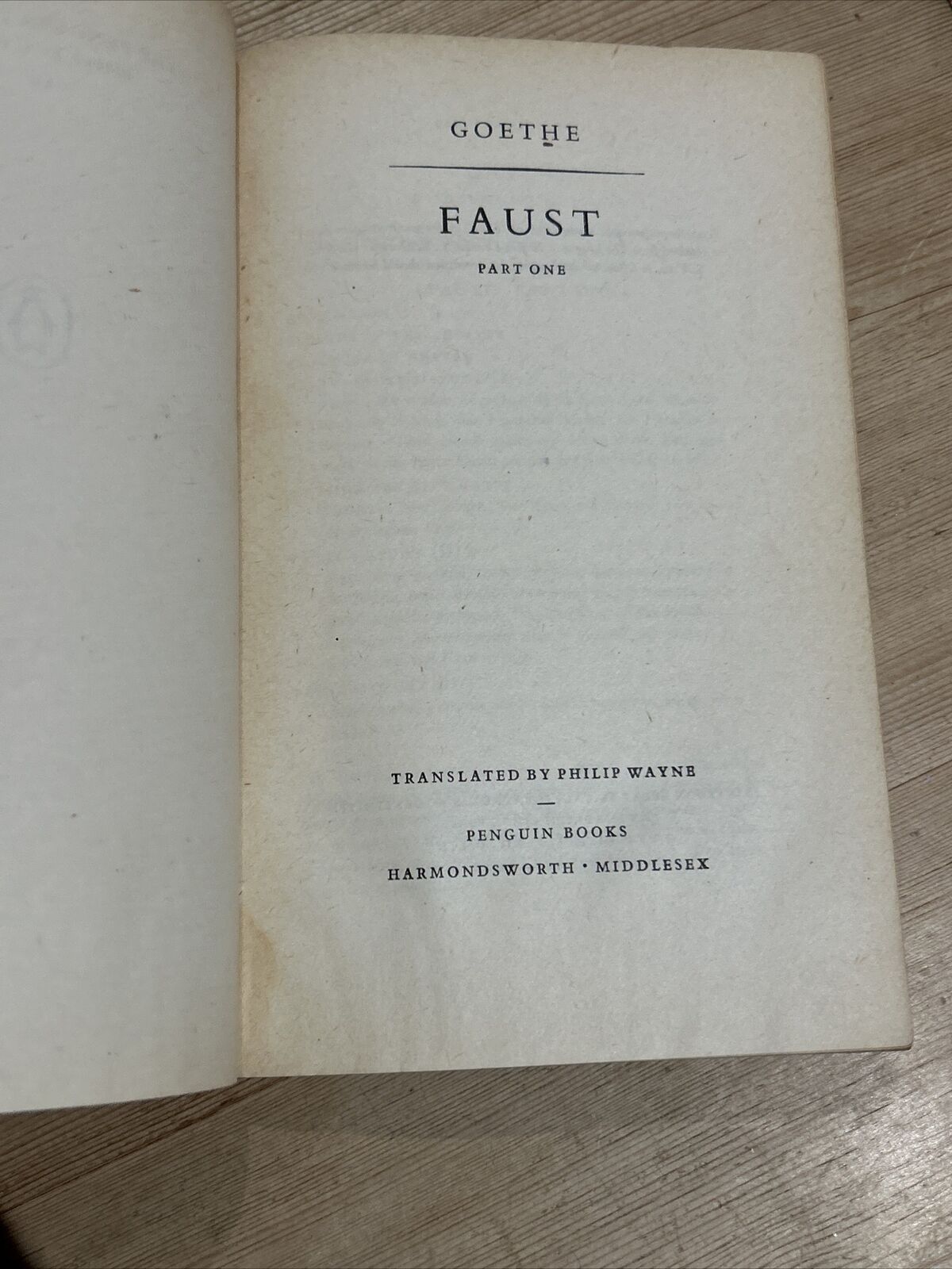 FAUST Part One - Goethe - Penguin Classics L12  1949  First Edition